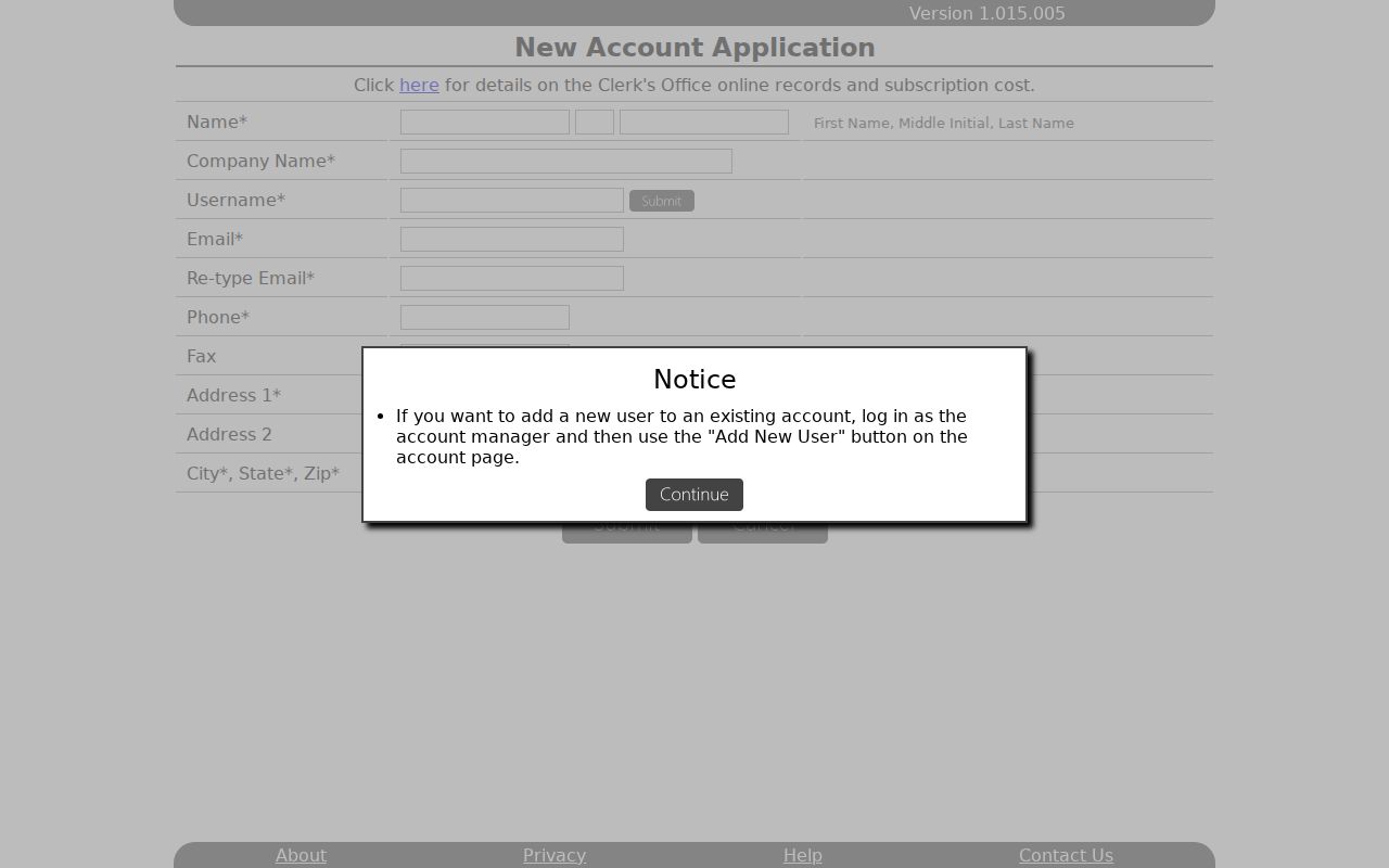Orleans Parish civil docket Remote Access new account form
