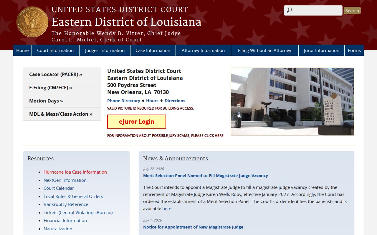 Hale Boggs Federal Courthouse in New Orleans